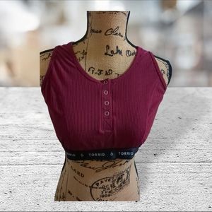 NWT Torrid curve rib Henley BRALETTE size 1